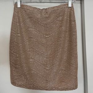 H&M Gold Mini Skirt